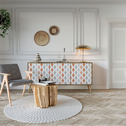 HAZY NOSTALGIA 3-Door Sideboard in Oak Effect