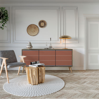 HYPNOTIC GATE 3-Door Sideboard in Oak Effect