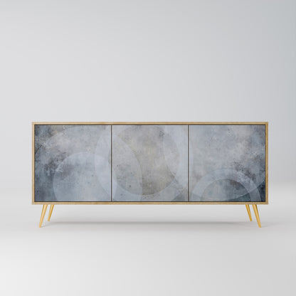 MUTED ARC 3-Door Sideboard in Oak Effect