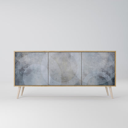 MUTED ARC 3-Door Sideboard in Oak Effect