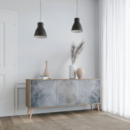 MUTED ARC 3-Door Sideboard in Oak Effect