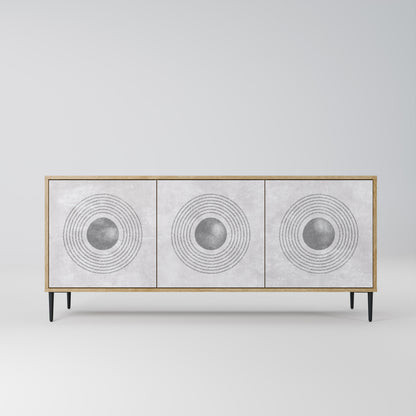 SOLID CIRCLES 3-Door Sideboard in Oak Effect