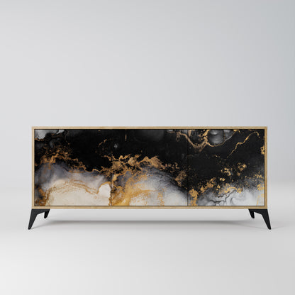 MARBLE OF TOMMORROW 3-Door Sideboard in Oak Effect
