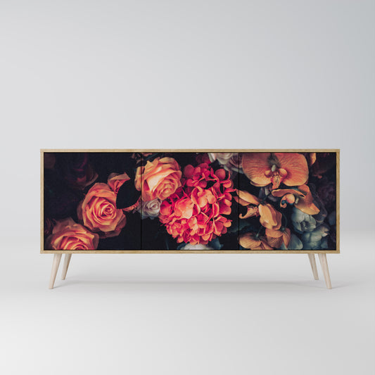 NEVERENDING BLOOM 3-Door Sideboard in Oak Effect