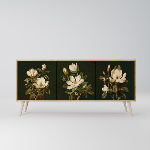 FLORAL NOIR Skänk med tre dörrar