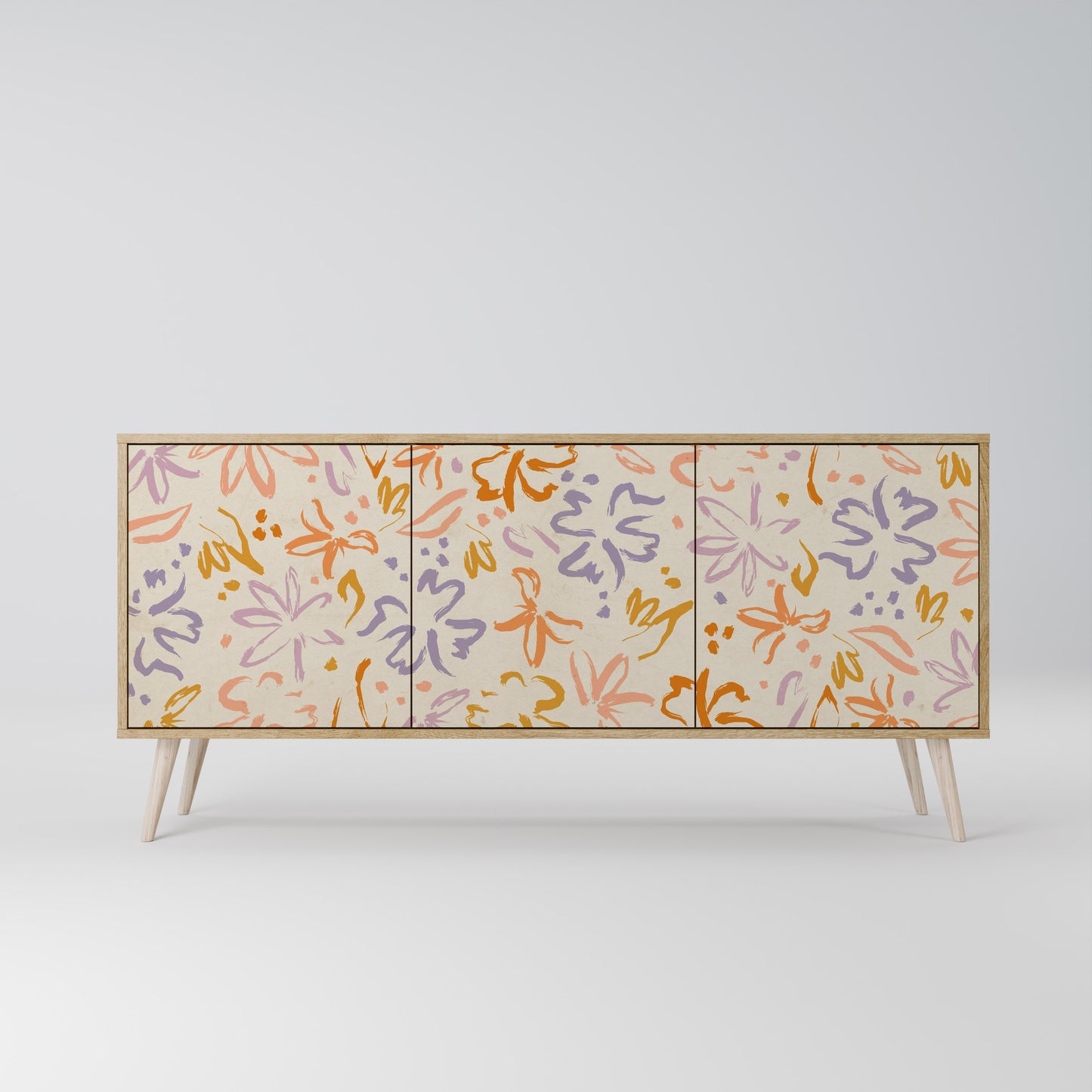 SPRING WHIMSY 3-Door Sideboard in Oak Effect