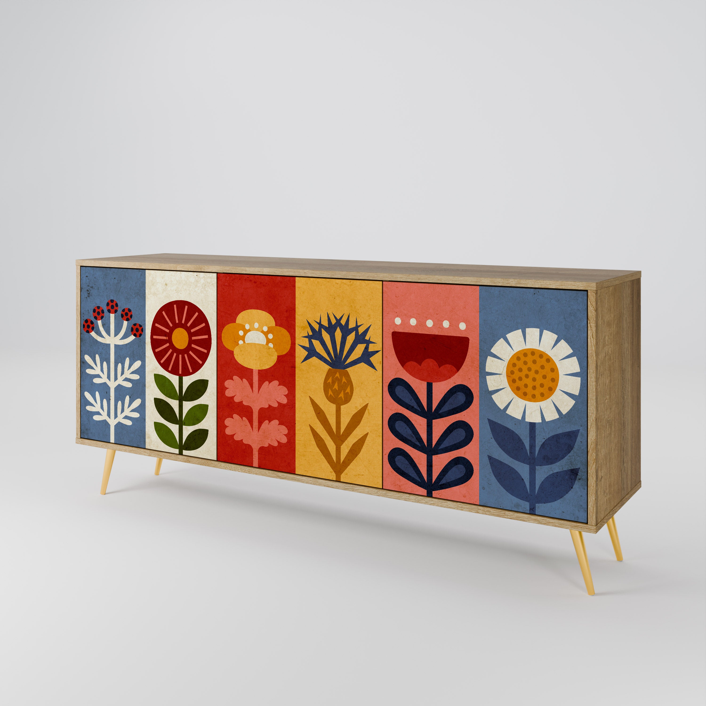 SCANDIC FLOWERET 3-Door Sideboard