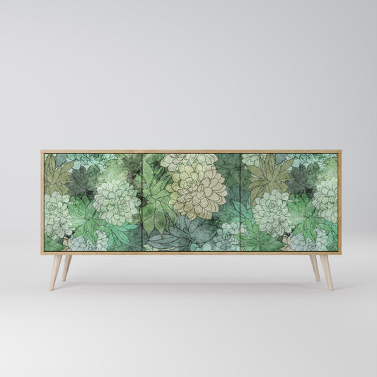 SUCCULENT CLUSTER 3-Door Sideboard in Oak Effect