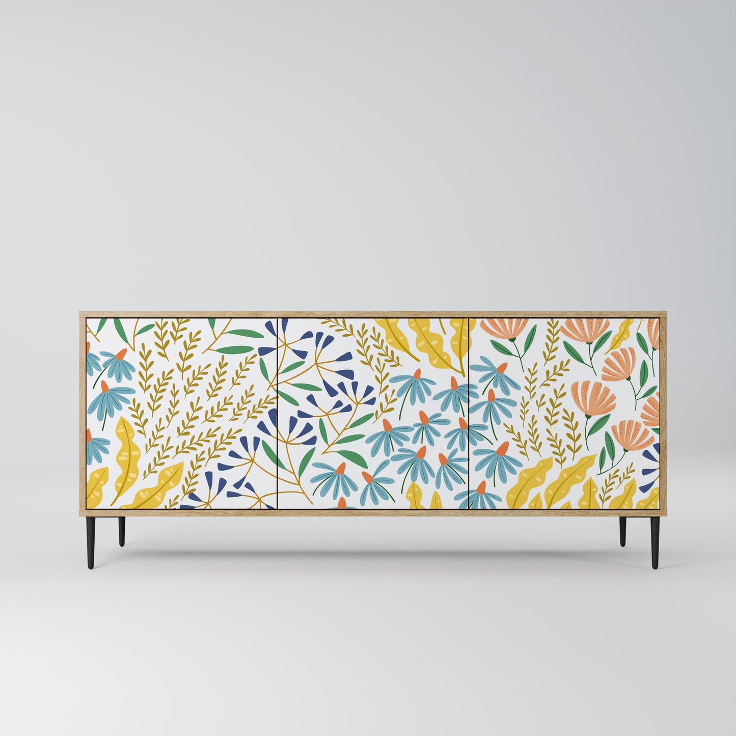 HELLO SPRING 3-Door Sideboard in Oak Effect