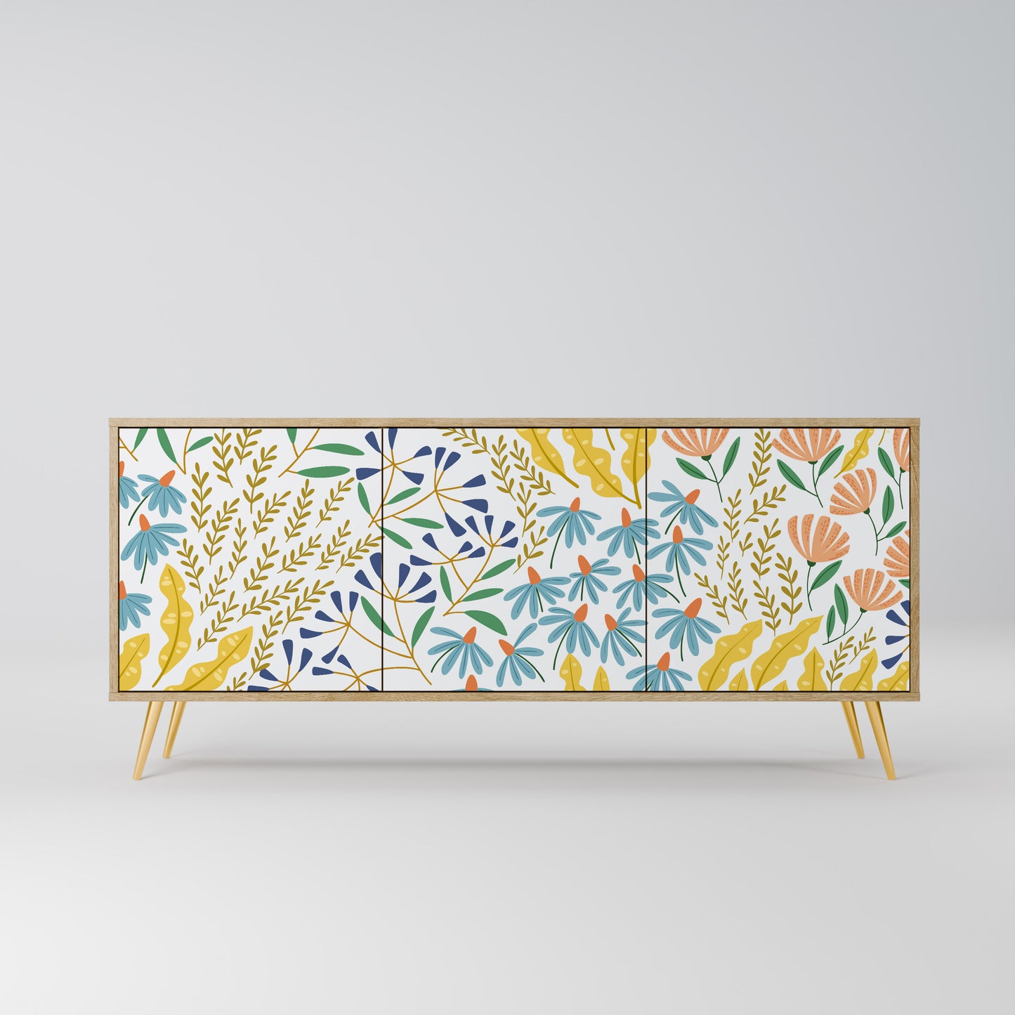 HELLO SPRING 3-Door Sideboard in Oak Effect