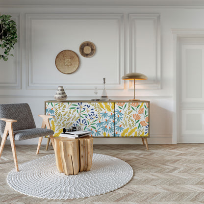 HELLO SPRING 3-Door Sideboard in Oak Effect