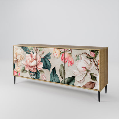 FLORAL GRACE Skänk med tre dörrar