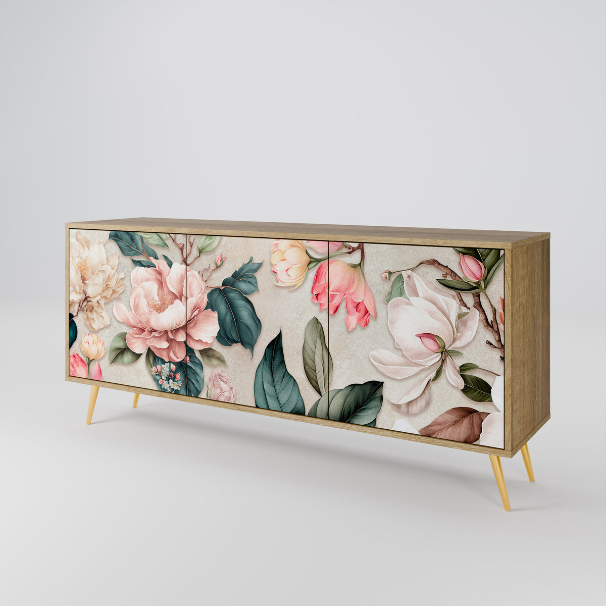 FLORAL GRACE Skänk med tre dörrar