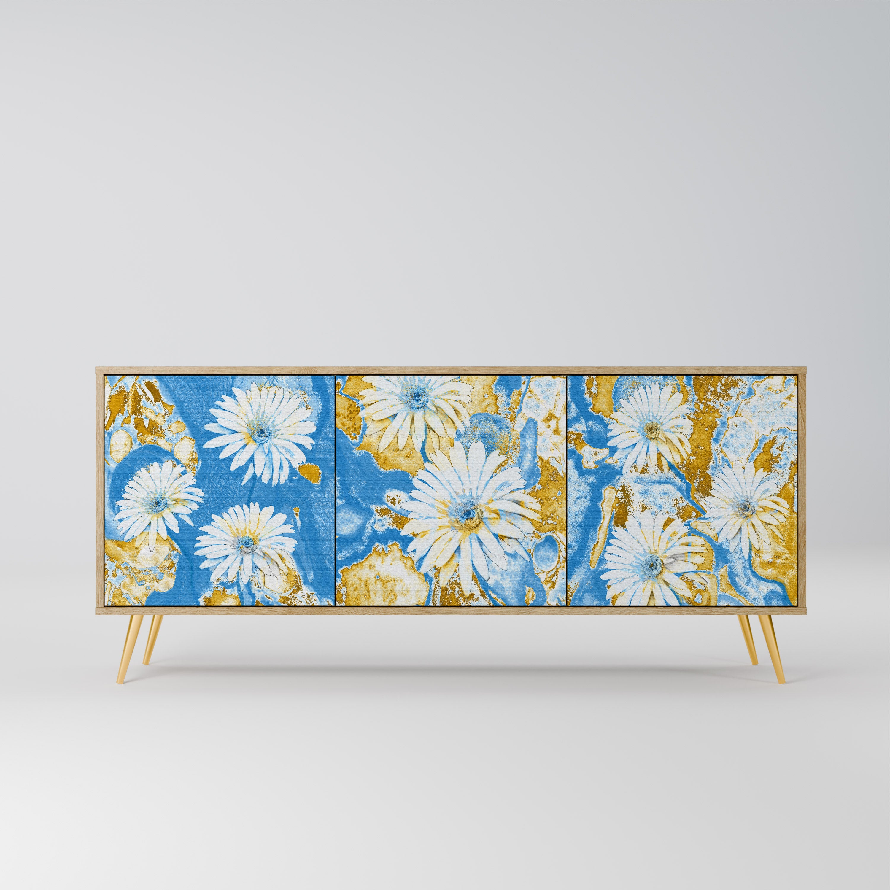 DAISY LUXE 3-dörrars skänk i ekeffekt