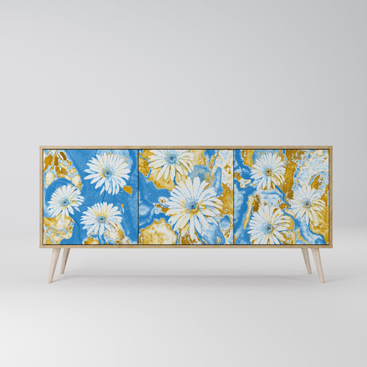 DAISY LUXE 3-Door Sideboard in Oak Effect