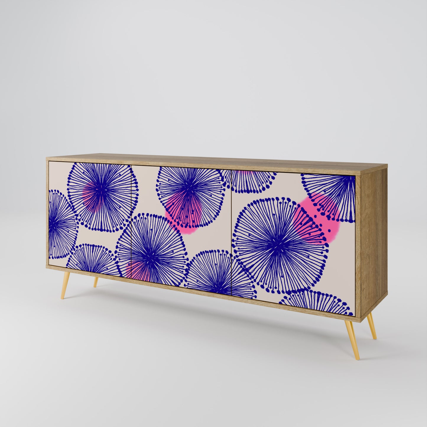 MAGIC NATURE 3-Door Sideboard in Oak Effect