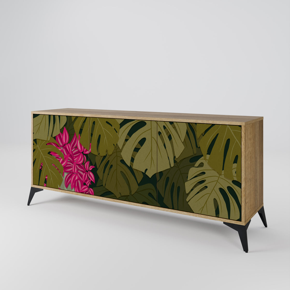 TROPICAL BEAUTY Skänk med tre dörrar