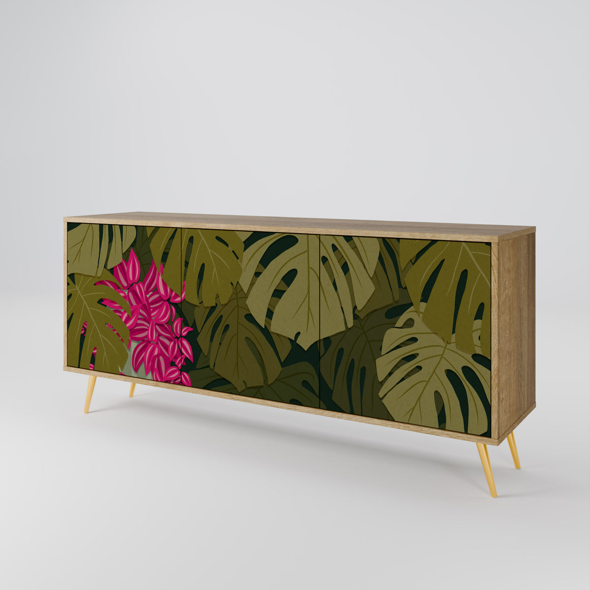TROPICAL BEAUTY Skänk med tre dörrar
