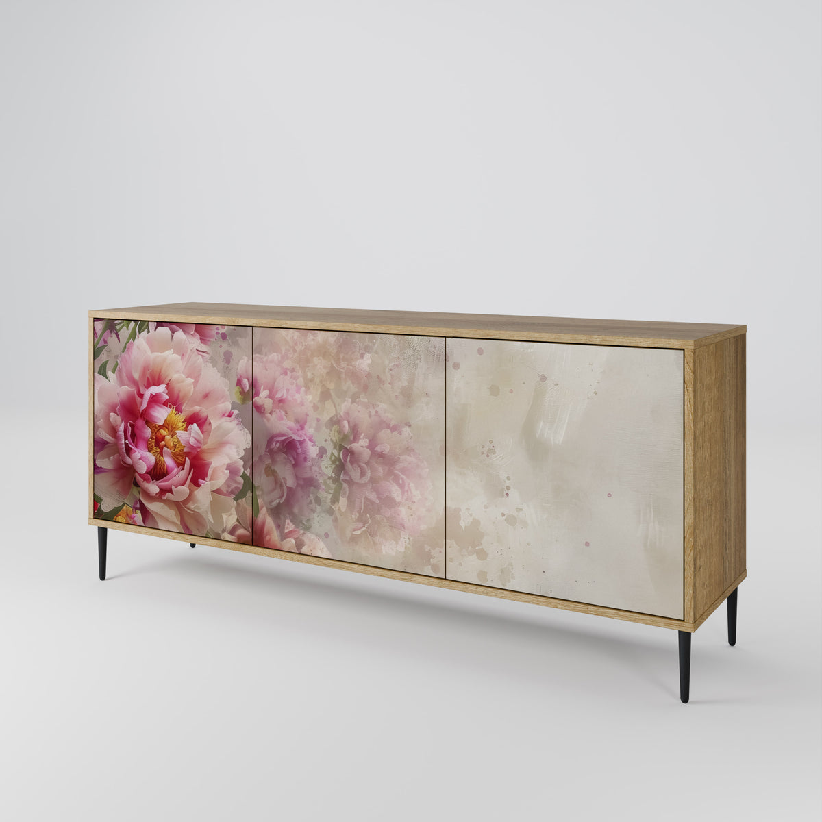 PEONY WHISPER Skänk med tre dörrar