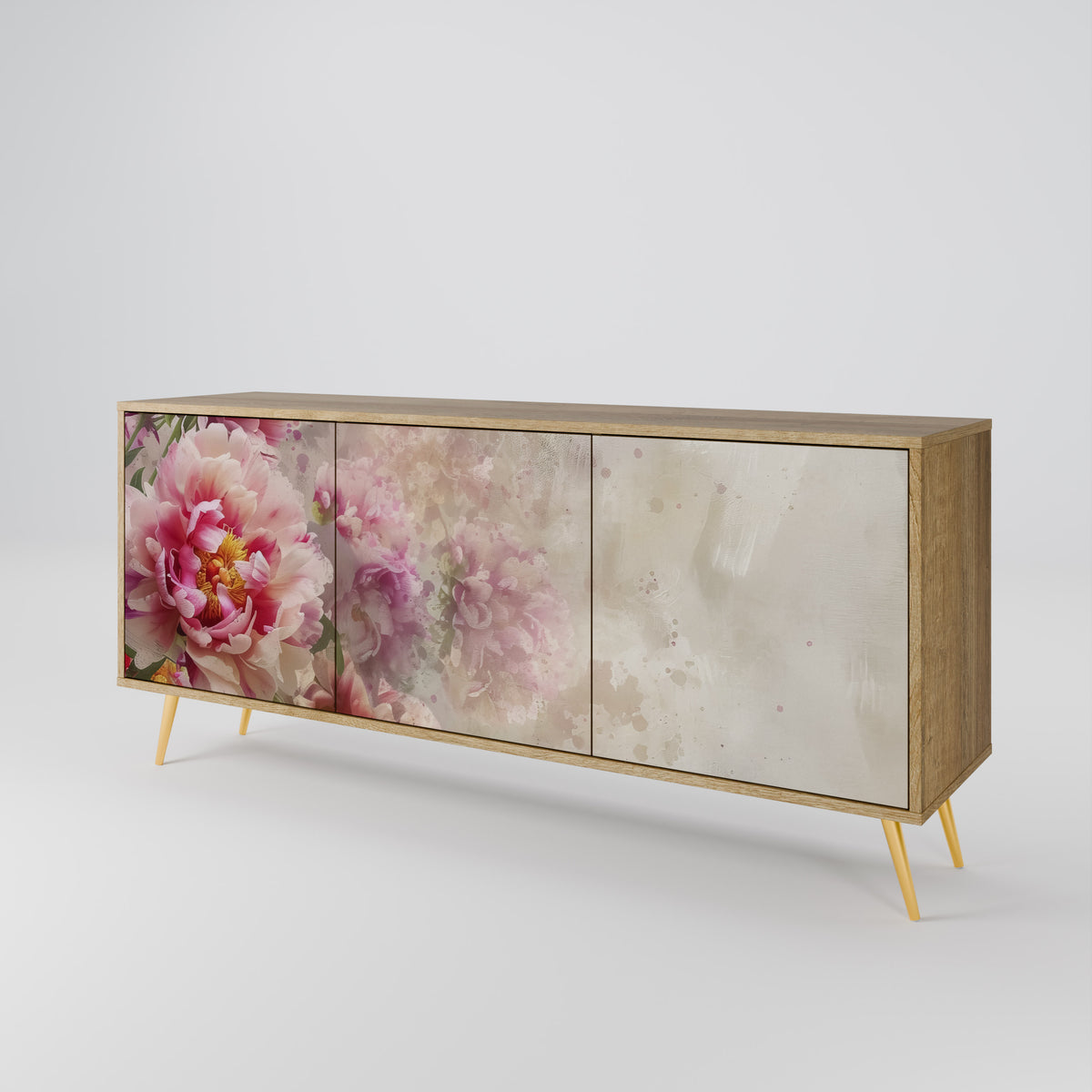 PEONY WHISPER Skänk med tre dörrar