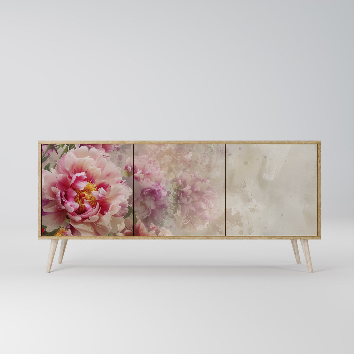 PEONY WHISPER Skänk med tre dörrar