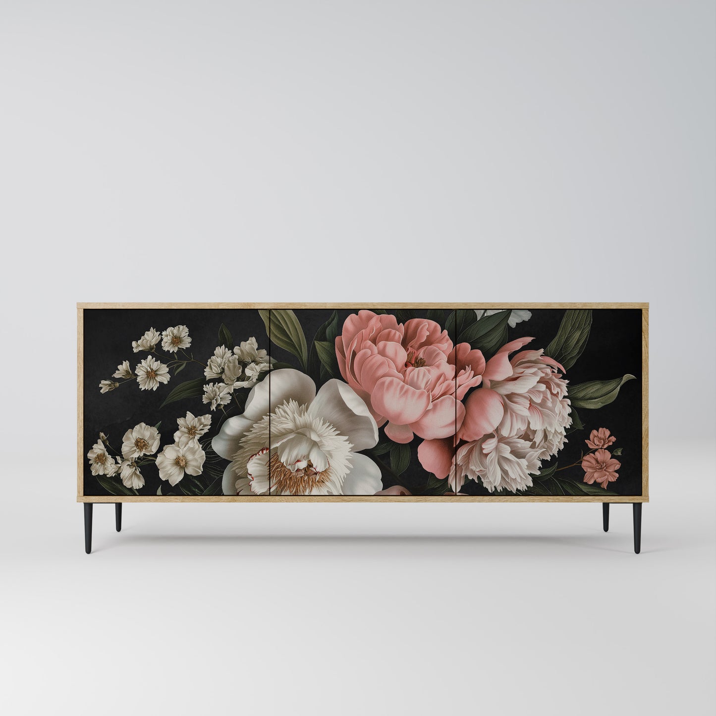 LUSH ELEGANCE 3-Door Sideboard in Oak Effect