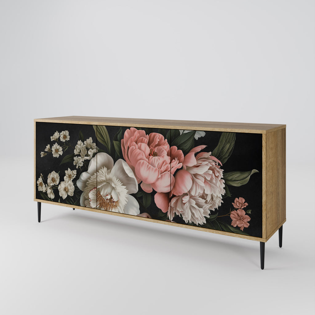 LUSH ELEGANCE 3-dörrars skänk i ekeffekt
