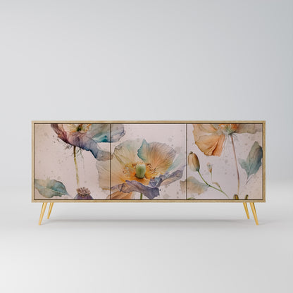 SOFTEN POPPY 3-Door Sideboard in Oak Effect