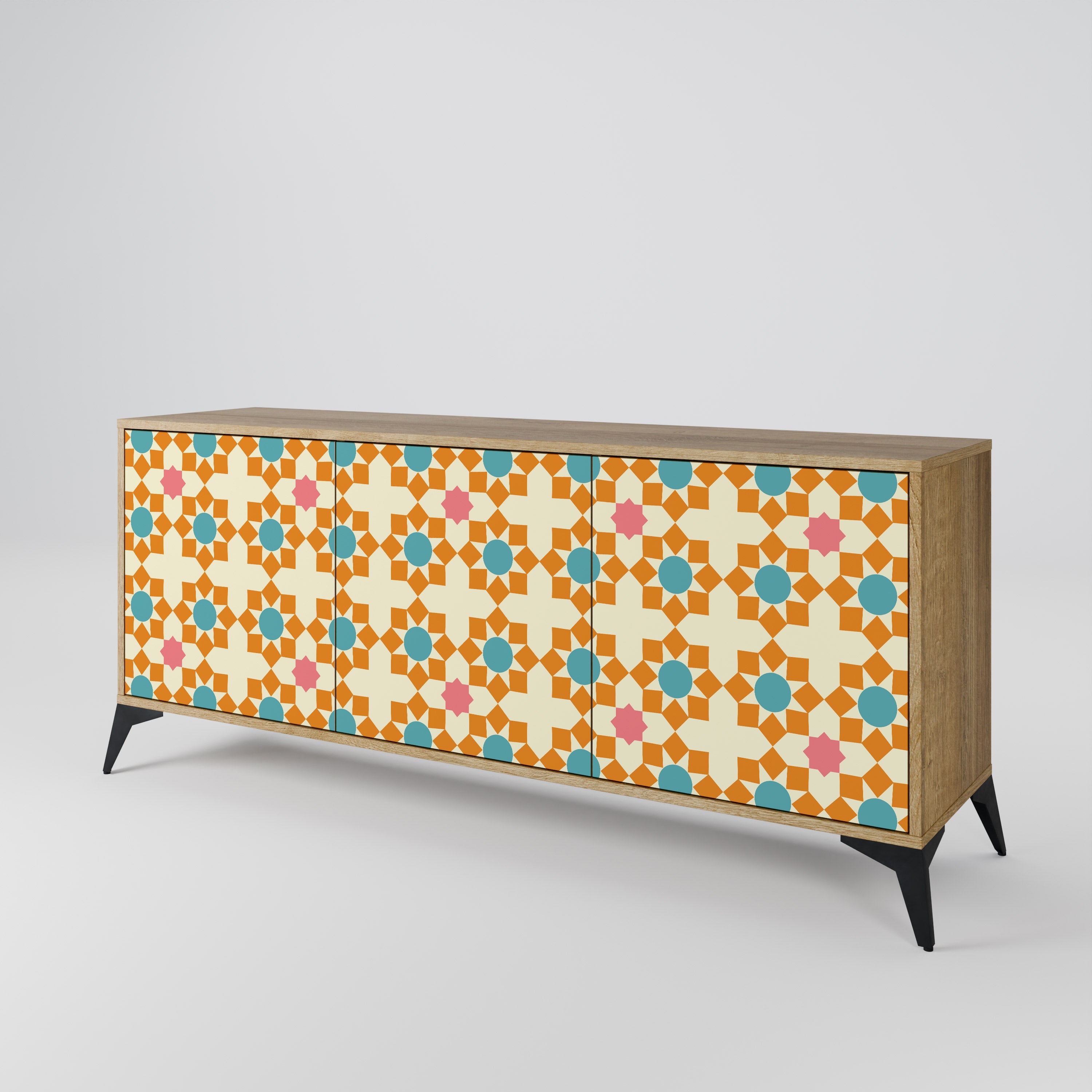 FLORAL DECOR 3-Door Sideboard
