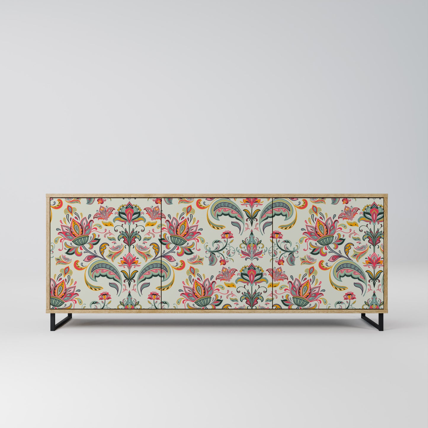 ORGANIC FOLKLORE 3-Door Sideboard in Oak Effect