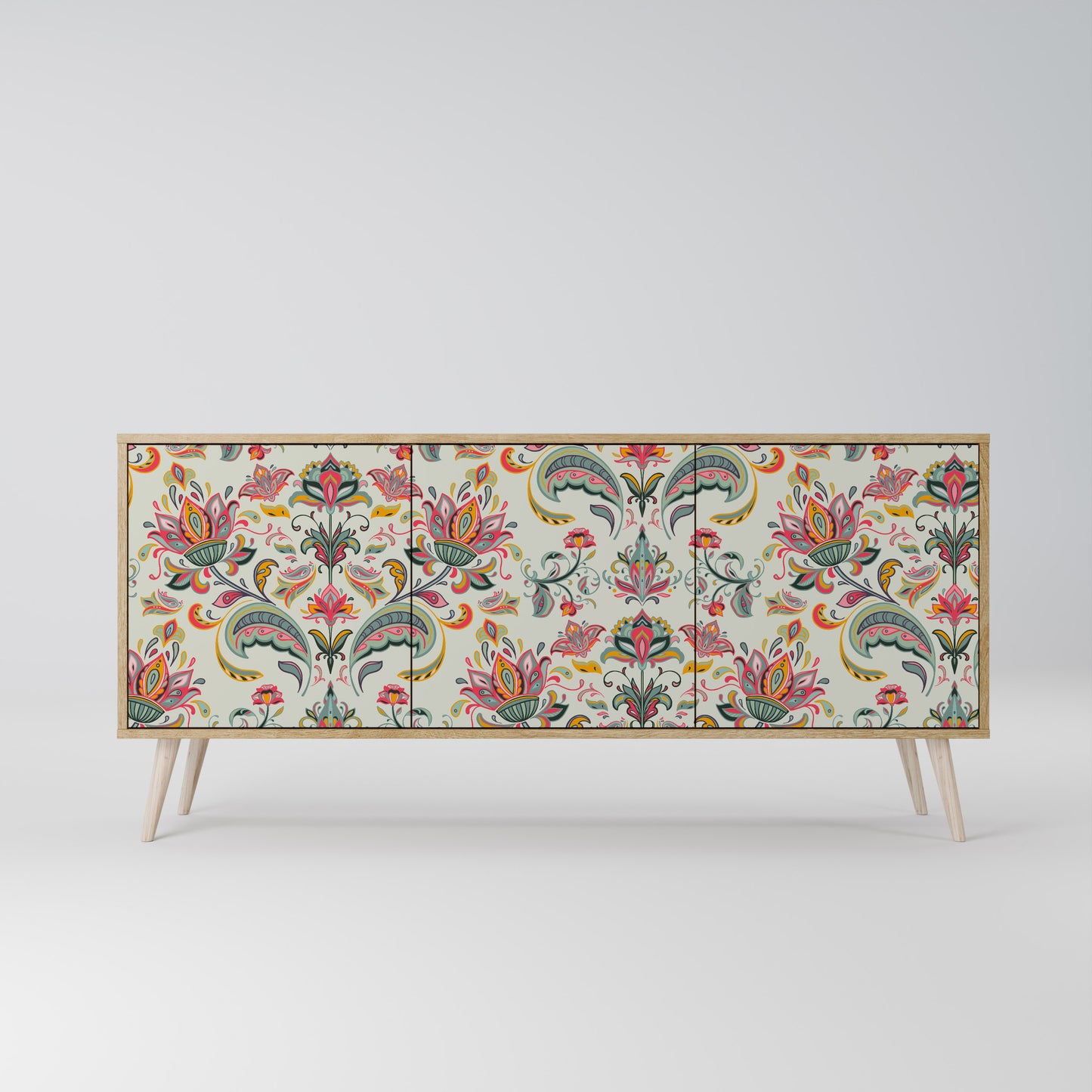 ORGANIC FOLKLORE 3-Door Sideboard in Oak Effect