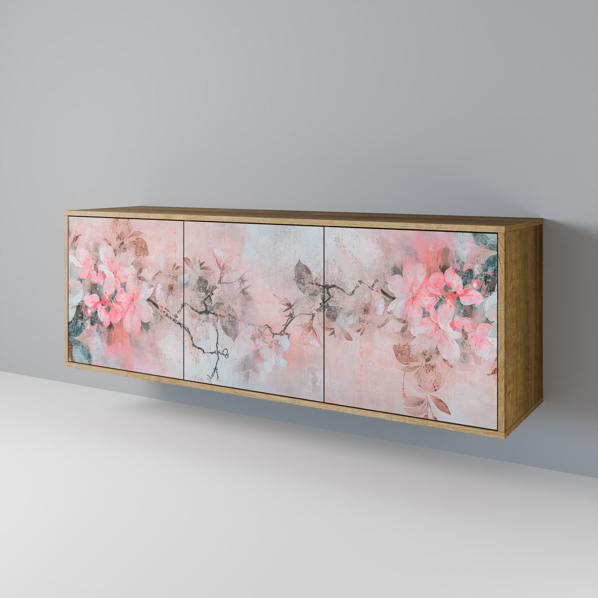 CHERRY BLOSSOM Skänk med tre dörrar