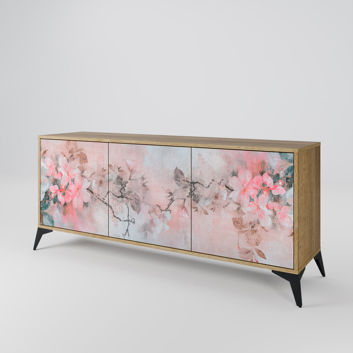 CHERRY BLOSSOM Skänk med tre dörrar