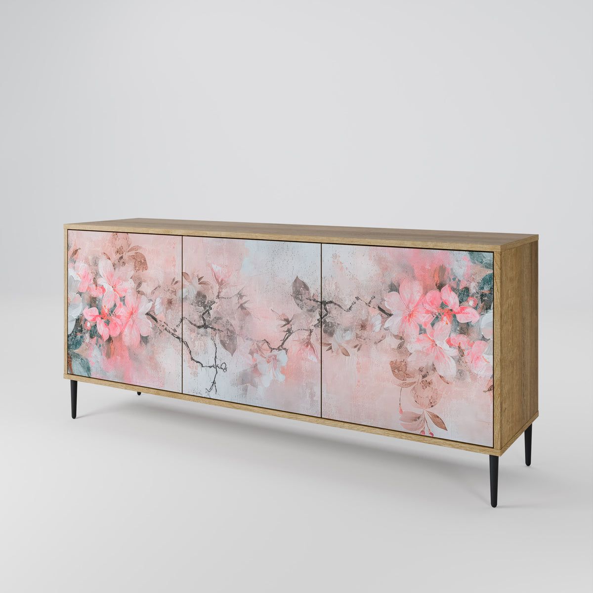CHERRY BLOSSOM Skänk med tre dörrar