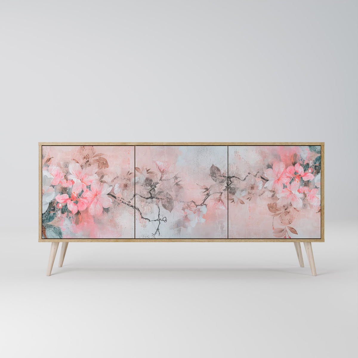 CHERRY BLOSSOM Skänk med tre dörrar