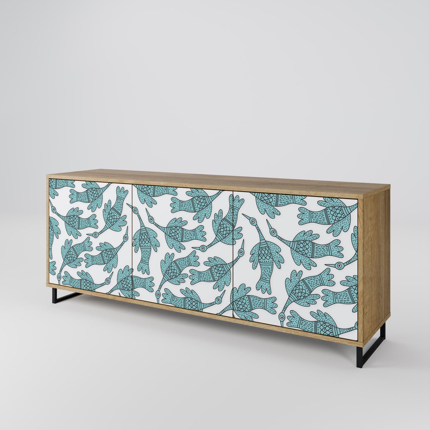 WATERSPOUT SONGIBIRD 3-Door Sideboard in Oak Effect