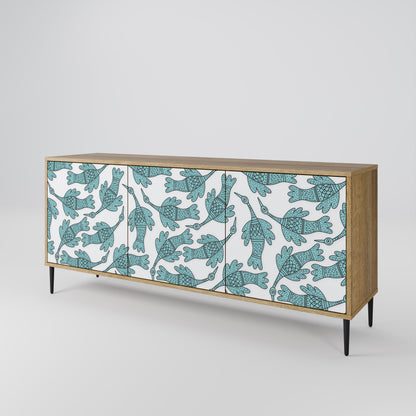 WATERSPOUT SONGIBIRD 3-Door Sideboard in Oak Effect