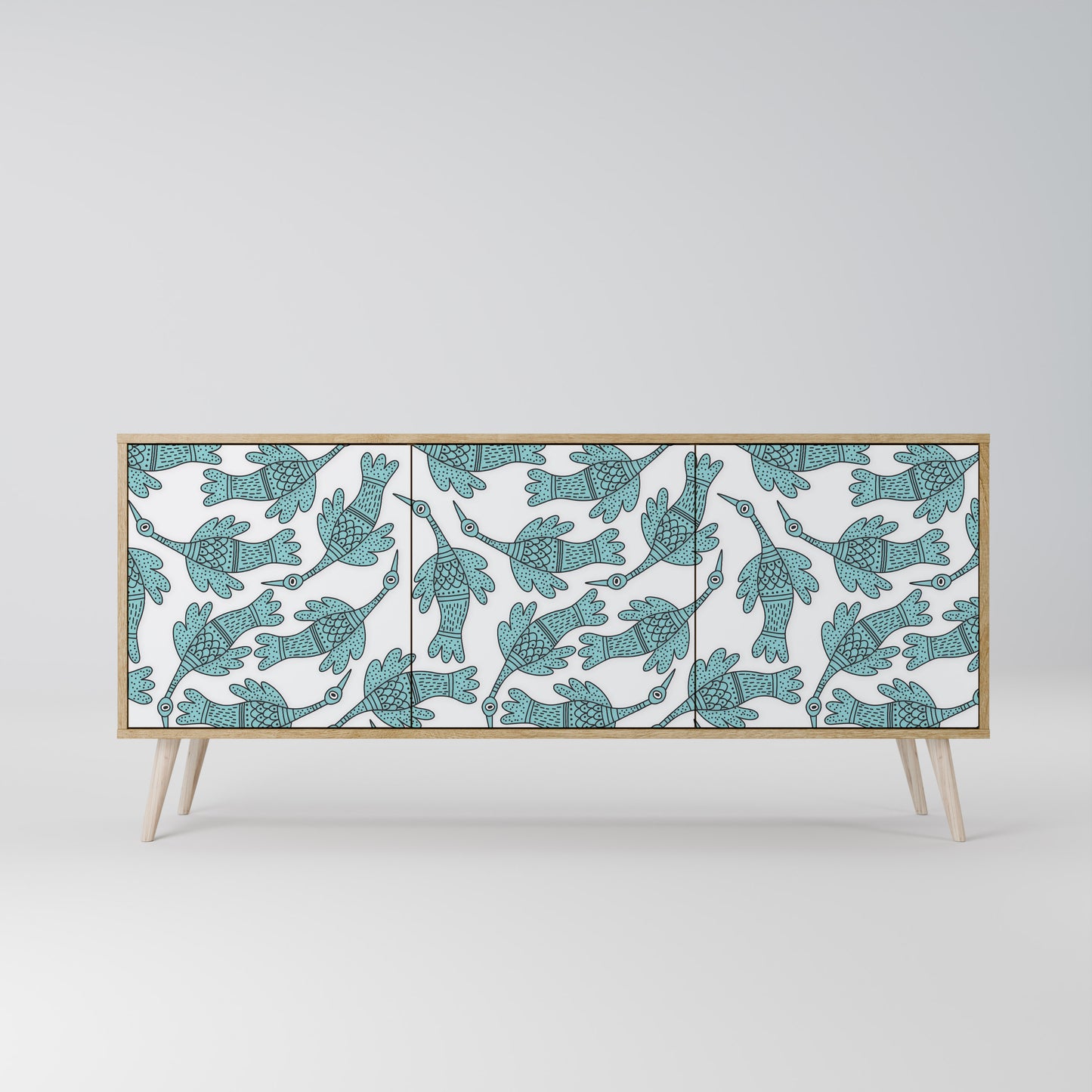 WATERSPOUT SONGIBIRD 3-Door Sideboard in Oak Effect