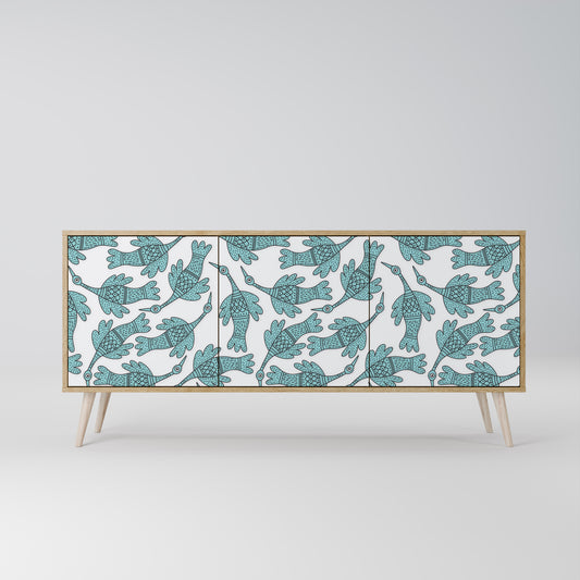 WATERSPOUT SONGIBIRD 3-Door Sideboard in Oak Effect