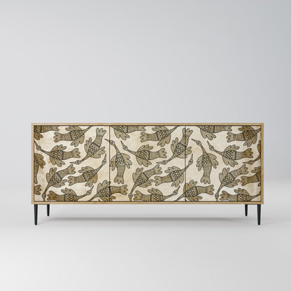 ALMONDINE SONGBIRD 3-Door Sideboard in Oak Effect