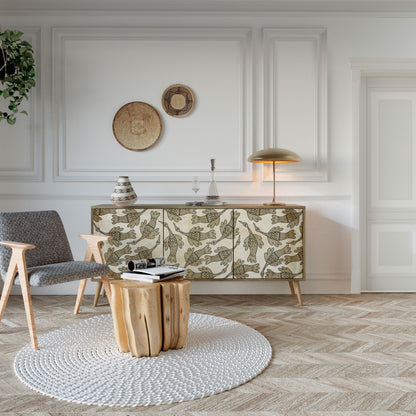 ALMONDINE SONGBIRD 3-Door Sideboard in Oak Effect