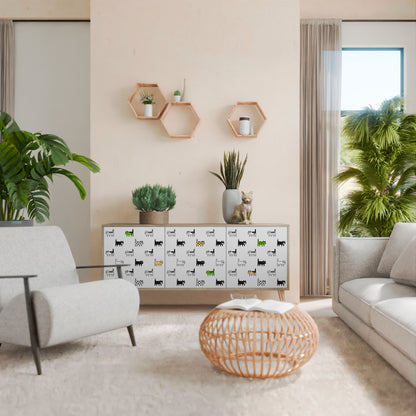 CATS COMPILATION 3-Door Sideboard in Oak Effect