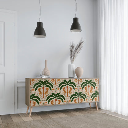 DANCING PREDATORS 3-Door Sideboard in Oak Effect