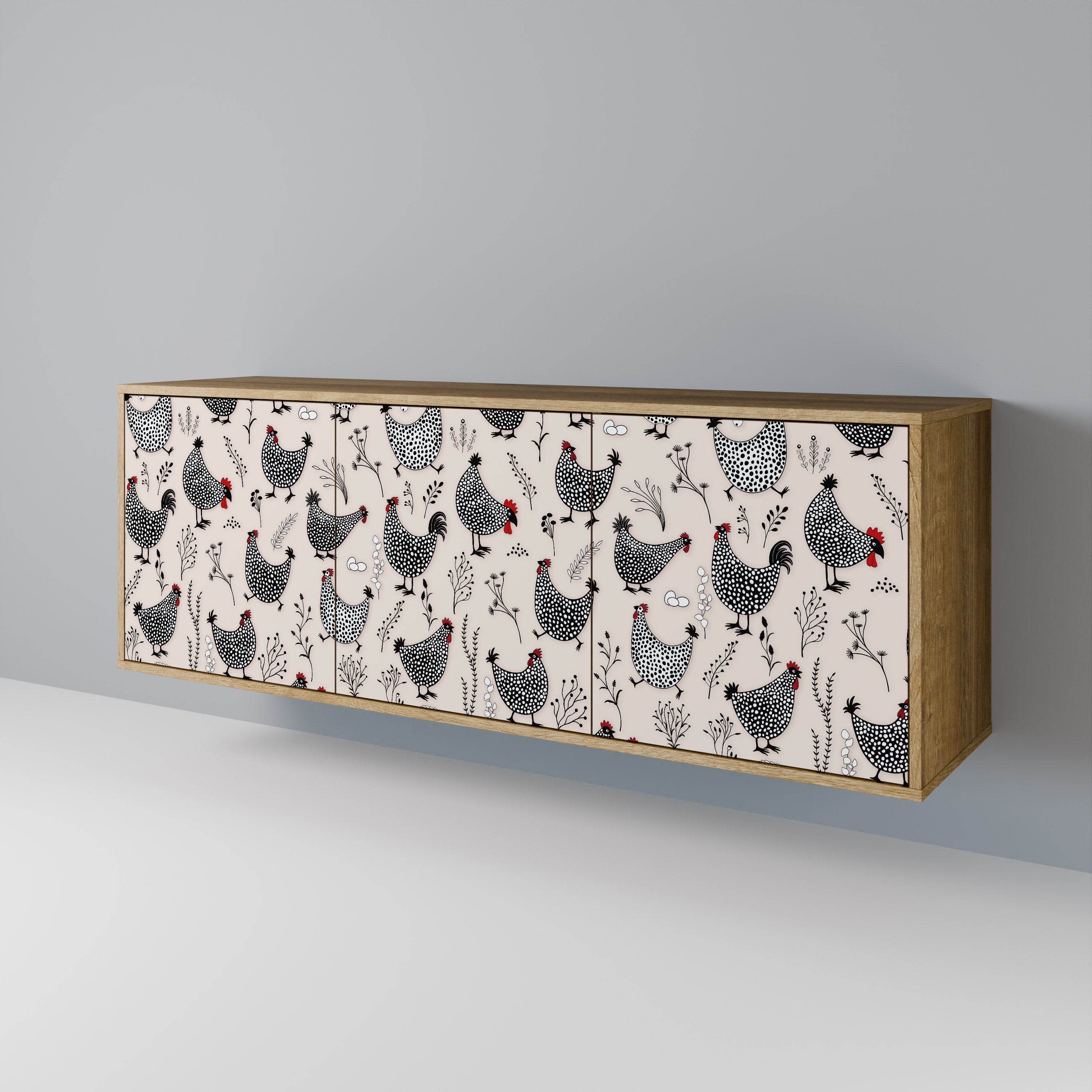 HAPPY HENS 3-Door Sideboard