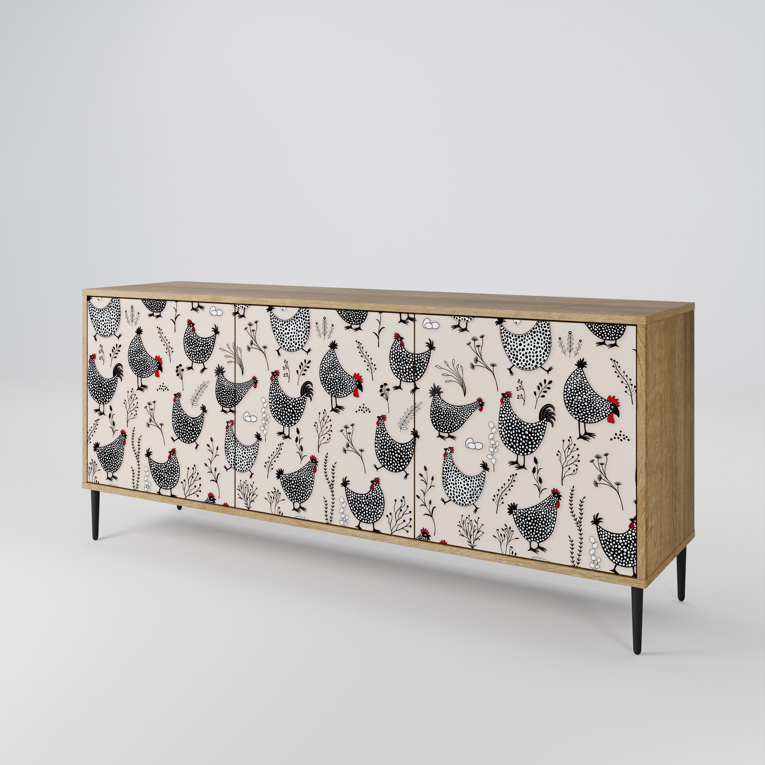 HAPPY HENS 3-Door Sideboard