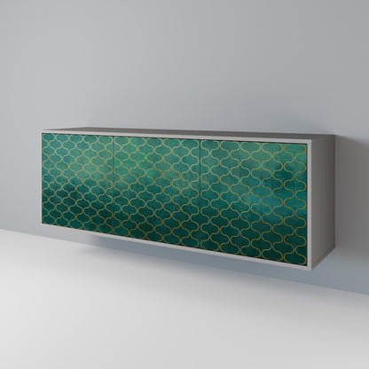 TESSELATED GREENERY Skänk med tre dörrar