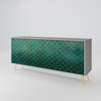 TESSELATED GREENERY Skänk med tre dörrar