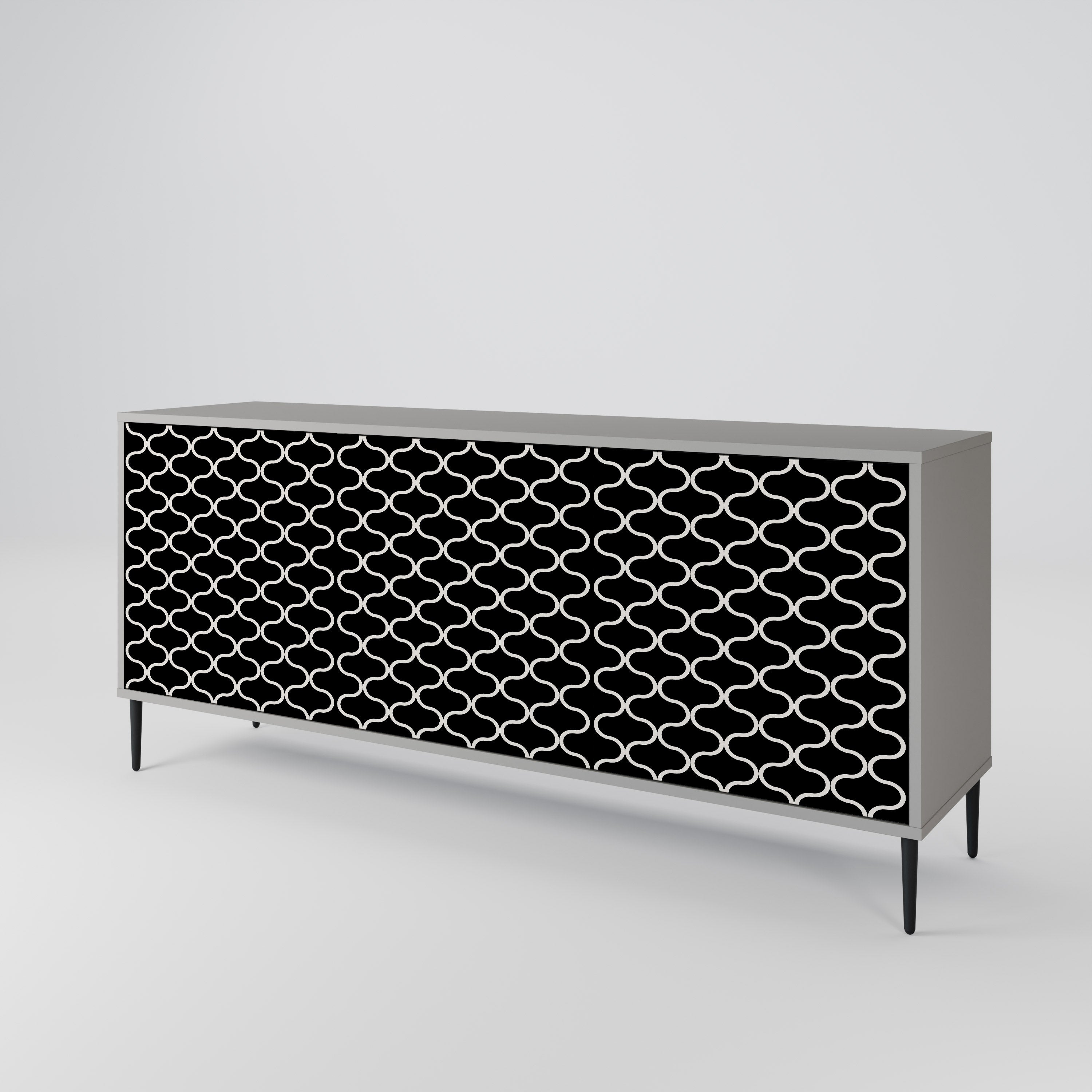 TESSELATED BLACKNESS 3-Door Sideboard