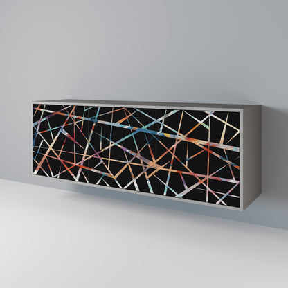 POLYGON VERVE 3-Door Sideboard in Grey Finish