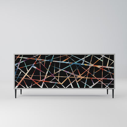 POLYGON VERVE 3-Door Sideboard in Grey Finish